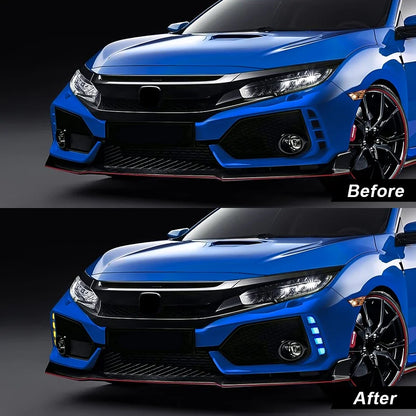 DRL LED para Honda Civic G10 Type R (2018–2020) – Luz Diurna com Seta Sequencial Dinâmica