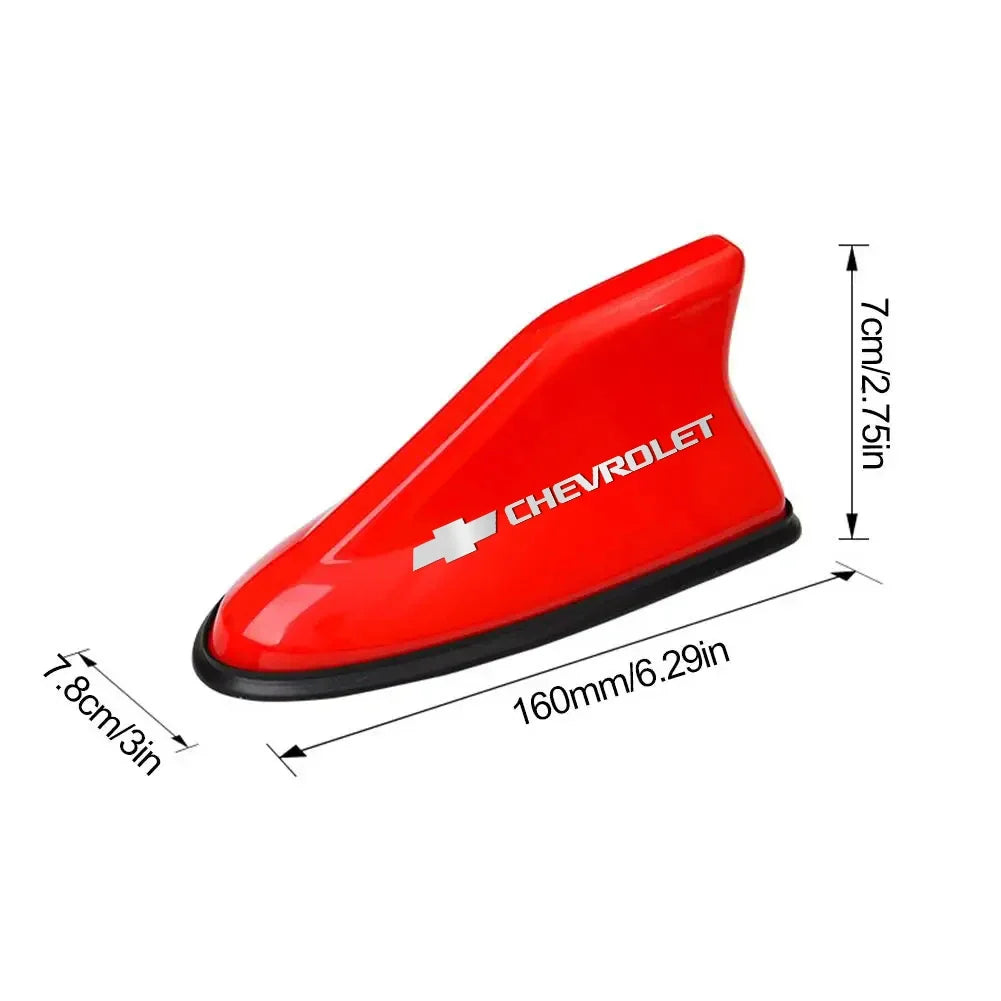 Antena Automotiva Tubarão para Chevrolet – Shark Fin Decorativa com Sinal de Rádio Universal