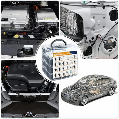 Kit Grampos Automotivos Universais 100 a 800 Peças para Fixação de Painéis