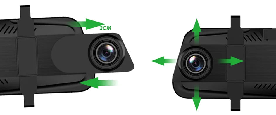 Câmera Veicular 2K DVR com WiFi e GPS Espelho Retrovisor – Dash Cam Automotiva com Visão Noturna e Monitoramento 24h