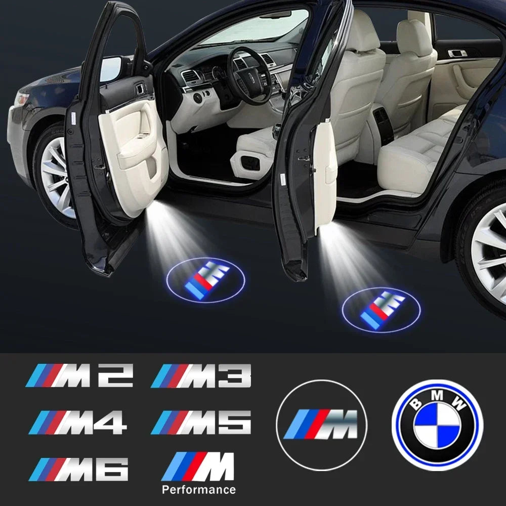Projetor LED de Porta BMW Welcome Light – Luz de Cortesia com Logo para Série 3, 5, 7 e X1 (Kit 2 ou 4 Peças)