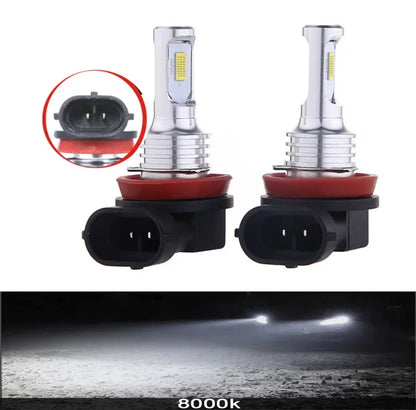 Lâmpada LED Automotiva H11/H8/H9 80W 30000LM – Farol e Neblina Super Brilho 3000K/6000K (Kit 2 Peças)