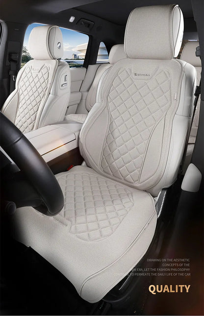 Capa de Banco Automotivo Completa em Linho Respirável para Carro e suv