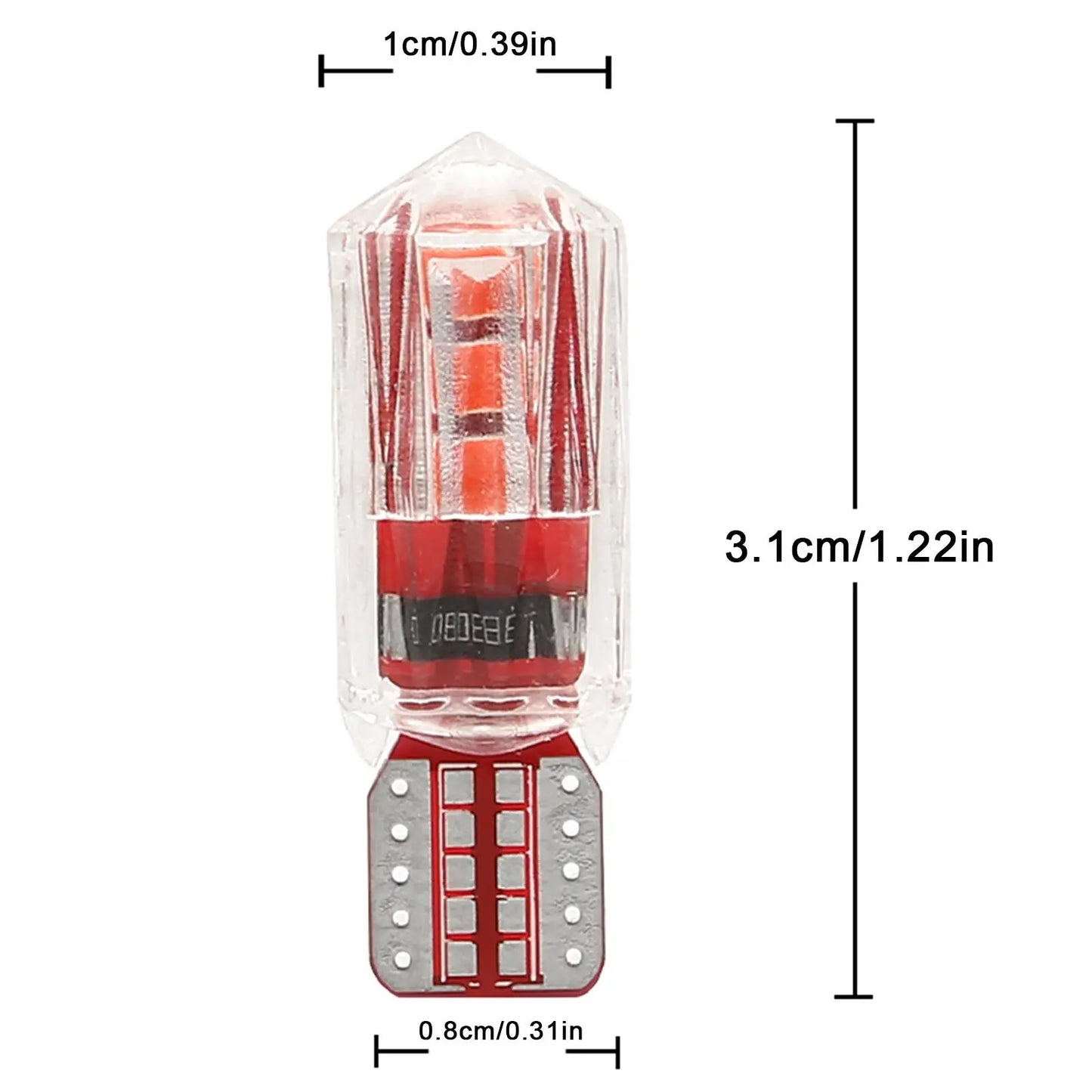 Lâmpada LED Automotiva T10 Super Brilho – Luz de Posição, Placa e Interior 12V/24V (Par)