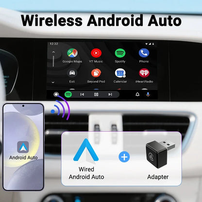 Adaptador Wireless CarPlay e Android Auto 2 em 1 para Hyundai