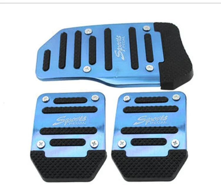 Kit Pedaleira Esportiva Automotiva em Alumínio Antiderrapante – Capa de Pedal Freio e Acelerador para Carro Automático