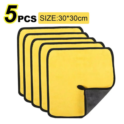 Kit Pano de Microfibra Automotiva 5 Peças Alta Absorção para Limpeza