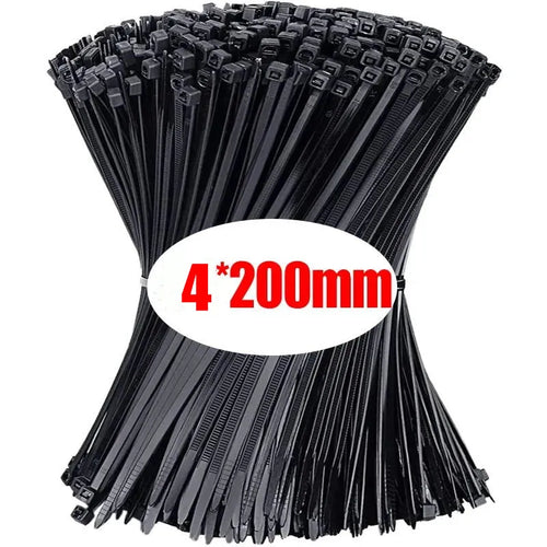 Abraçadeiras de Nylon para Cabos Kit 100 a 1000 Peças Auto Travante