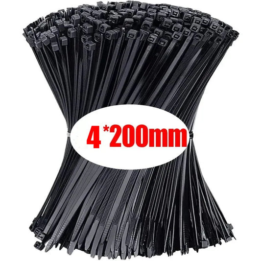 Abraçadeiras de Nylon para Cabos Kit 100 a 1000 Peças Auto Travante