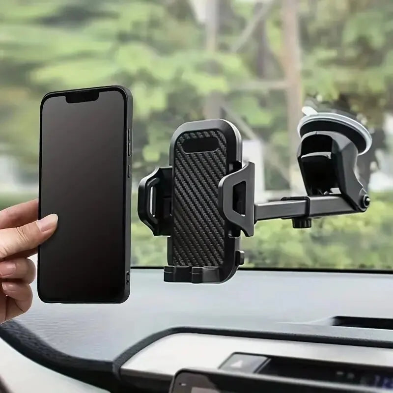Suporte de Celular Veicular com Ventosa Ajustável para Painel ou Vidro