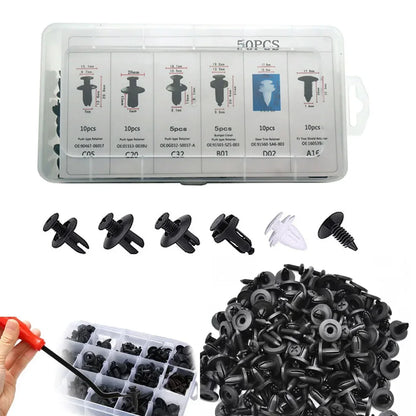 Kit Grampos Automotivos Universais para Fixação de Painéis 50 a 100 Peças
