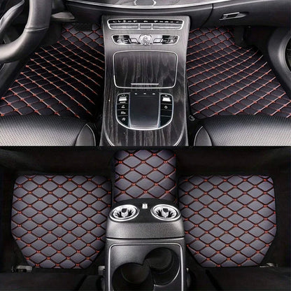 Tapete Automotivo Universal 5 Peças em PU Leather – Impermeável e Proteção Completa para Qualquer Veículo