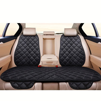 Almofada de Banco Automotivo Plush Inverno – Capa Antiderrapante Quente Universal (Kit 3 Peças)