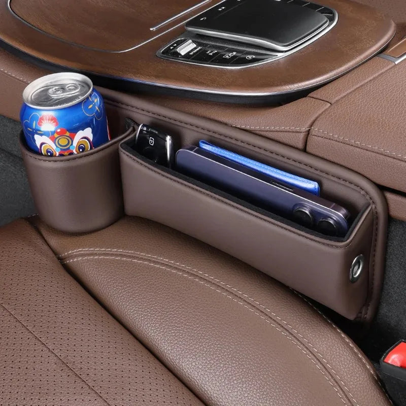 Organizador Automotivo Multifuncional de Banco com Porta Copos e Celular