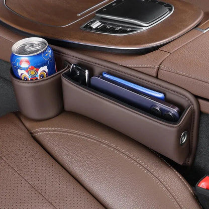 Organizador Automotivo Multifuncional de Banco com Porta Copos e Celular