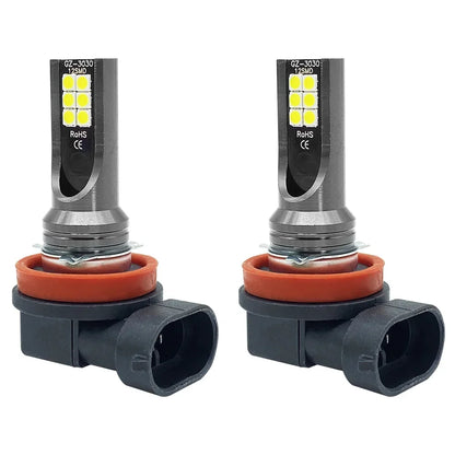 Lâmpada LED Automotiva H8/H11/H16 6000K Super Branca – Farol e Neblina Alta Potência (Kit 2 Peças)