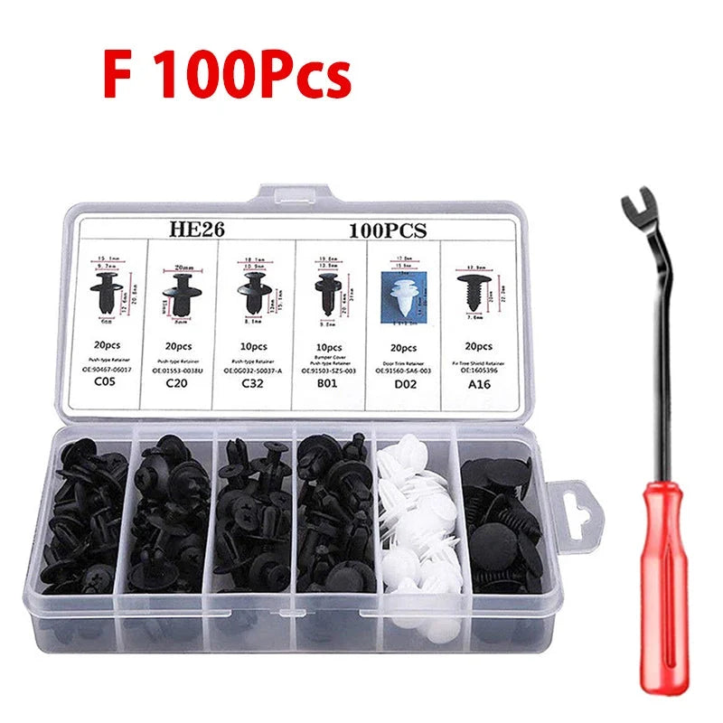 Kit Grampos Automotivos Universais para Fixação de Painéis 50 a 100 Peças