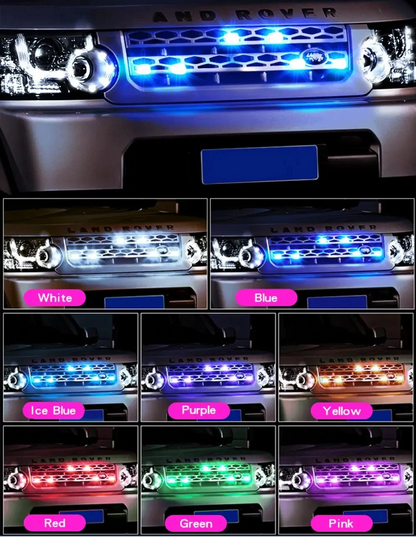 Luz LED Strobo Sem Fio RGB para Carro e Moto com USB