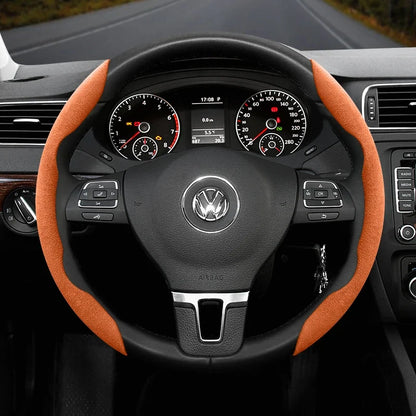 Capa de Volante Antiderrapante em Camurça para Volkswagen