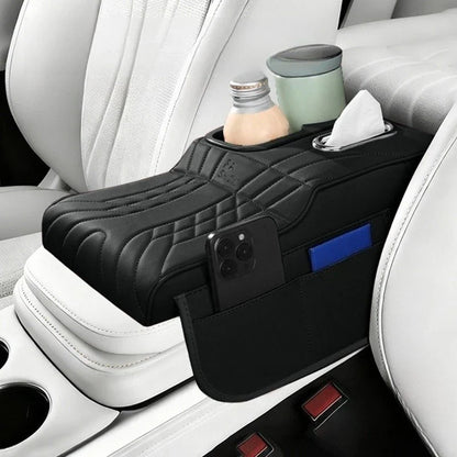 Apoio de Braço Automotivo com Porta Objetos e Porta Copos Multifuncional