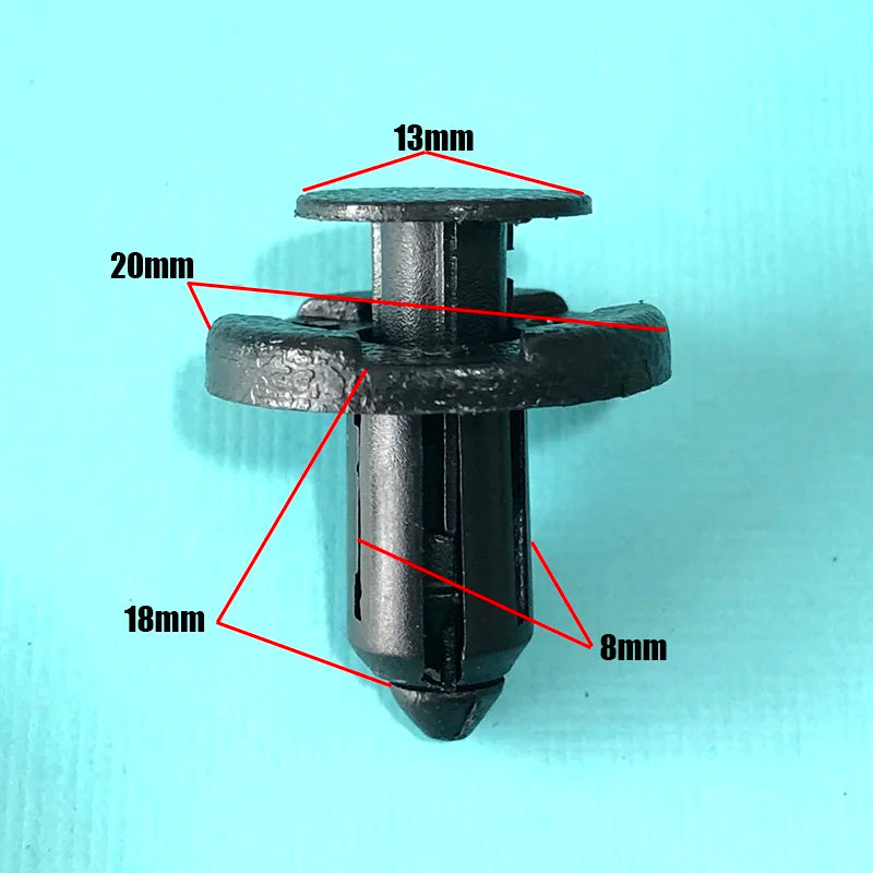 Kit Grampos Automotivos 8mm Fixação de Painéis 10 Peças Universal