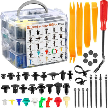 Kit Grampos Automotivos Universais 100 a 800 Peças para Fixação de Painéis