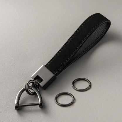Chaveiro de Couro Legítimo para Carro em Couro Bovino – Acessório Premium Masculino e Feminino com Argola Metálica