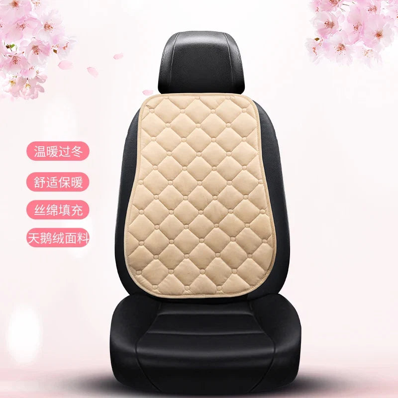 Almofada de Banco Automotivo Plush Inverno – Capa Antiderrapante Quente Universal (Kit 3 Peças)