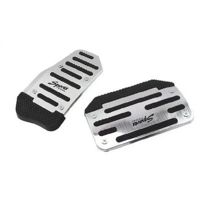 Kit Pedaleira Esportiva Automotiva em Alumínio Antiderrapante – Capa de Pedal Freio e Acelerador para Carro Automático