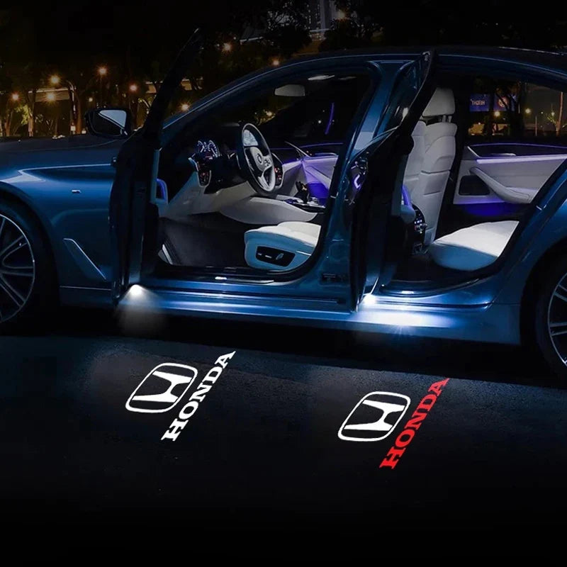 Projetor LED de Porta Honda Welcome Light – Luz de Cortesia com Logo (Kit 2 Peças)