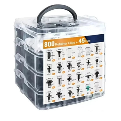 Kit Grampos Automotivos Universais 100 a 800 Peças para Fixação de Painéis