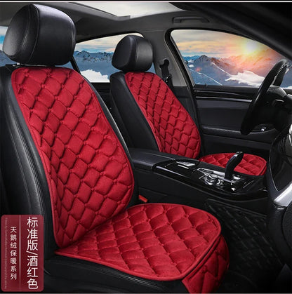 Almofada de Banco Automotivo Plush Inverno – Capa Antiderrapante Quente Universal (Kit 3 Peças)