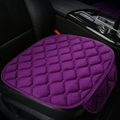 Almofada de Banco Automotivo Plush Inverno – Capa Antiderrapante Quente Universal (Kit 3 Peças)