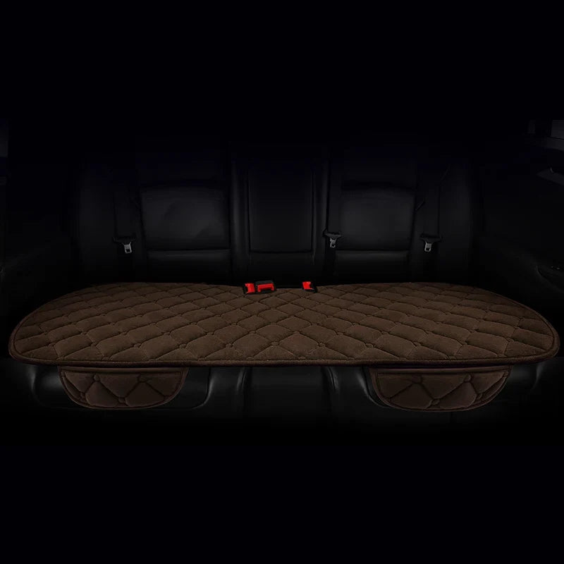 Almofada de Banco Automotivo Plush Inverno – Capa Antiderrapante Quente Universal (Kit 3 Peças)
