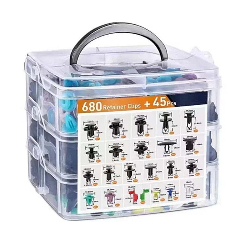 Kit Grampos Automotivos Universais 100 a 800 Peças para Fixação de Painéis