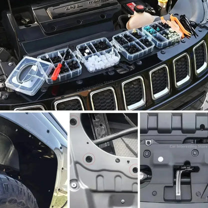 Kit Grampos Automotivos Universais 100 a 800 Peças para Fixação de Painéis