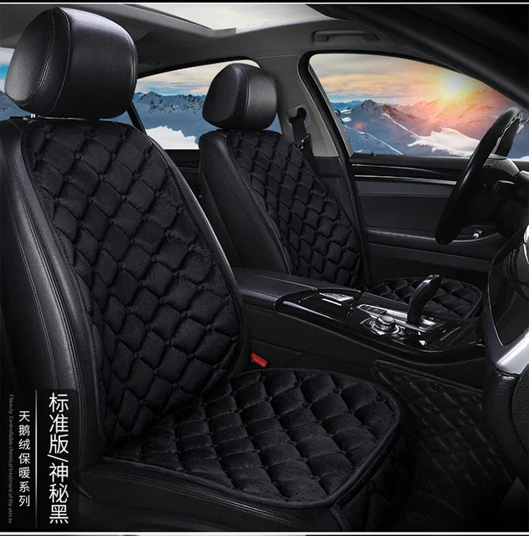 Almofada de Banco Automotivo Plush Inverno – Capa Antiderrapante Quente Universal (Kit 3 Peças)
