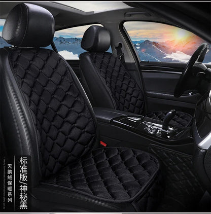Almofada de Banco Automotivo Plush Inverno – Capa Antiderrapante Quente Universal (Kit 3 Peças)