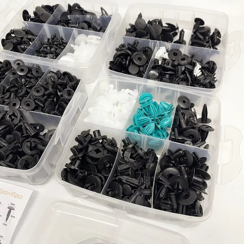 Kit Grampos Automotivos Universais 100 a 800 Peças para Fixação de Painéis