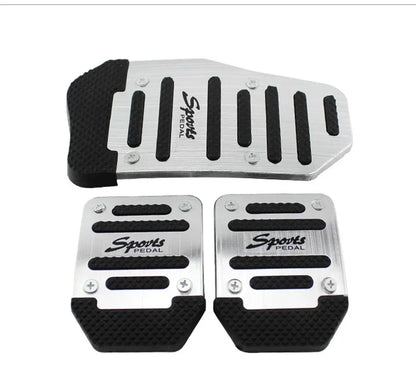 Kit Pedaleira Esportiva Automotiva em Alumínio Antiderrapante – Capa de Pedal Freio e Acelerador para Carro Automático