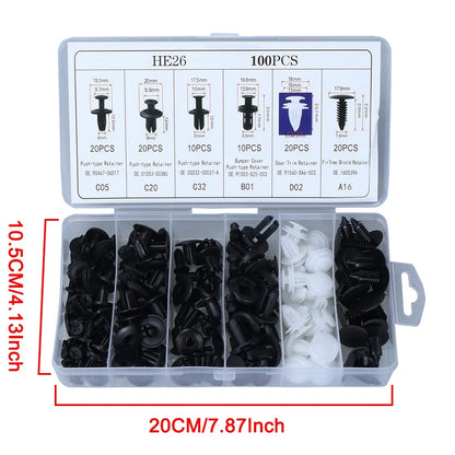 Kit Grampos Automotivos Universais para Fixação de Painéis 50 a 100 Peças