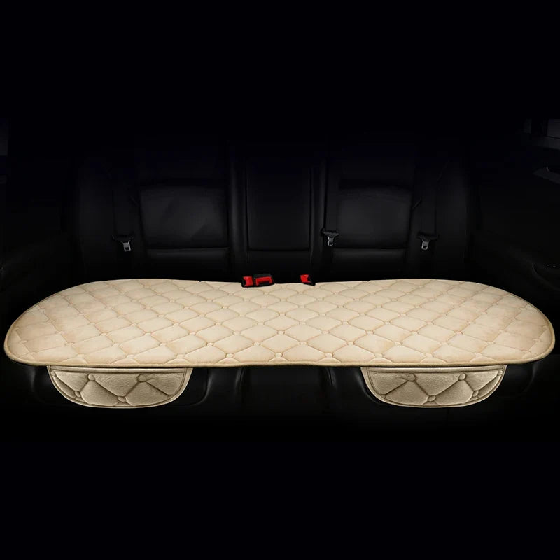 Almofada de Banco Automotivo Plush Inverno – Capa Antiderrapante Quente Universal (Kit 3 Peças)