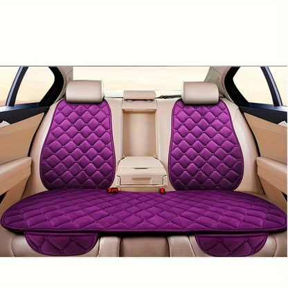 Almofada de Banco Automotivo Plush Inverno – Capa Antiderrapante Quente Universal (Kit 3 Peças)