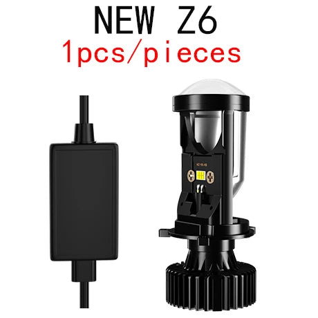 Lâmpada LED H4 20000LM com Mini Projetor Canbus 6500K – Farol Automotivo Alto e Baixo Plug and Play