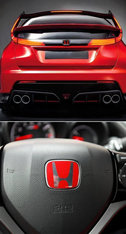 Emblema Honda para Grade, Porta-Malas e Volante – Logo 3D em ABS Premium Anti Risco