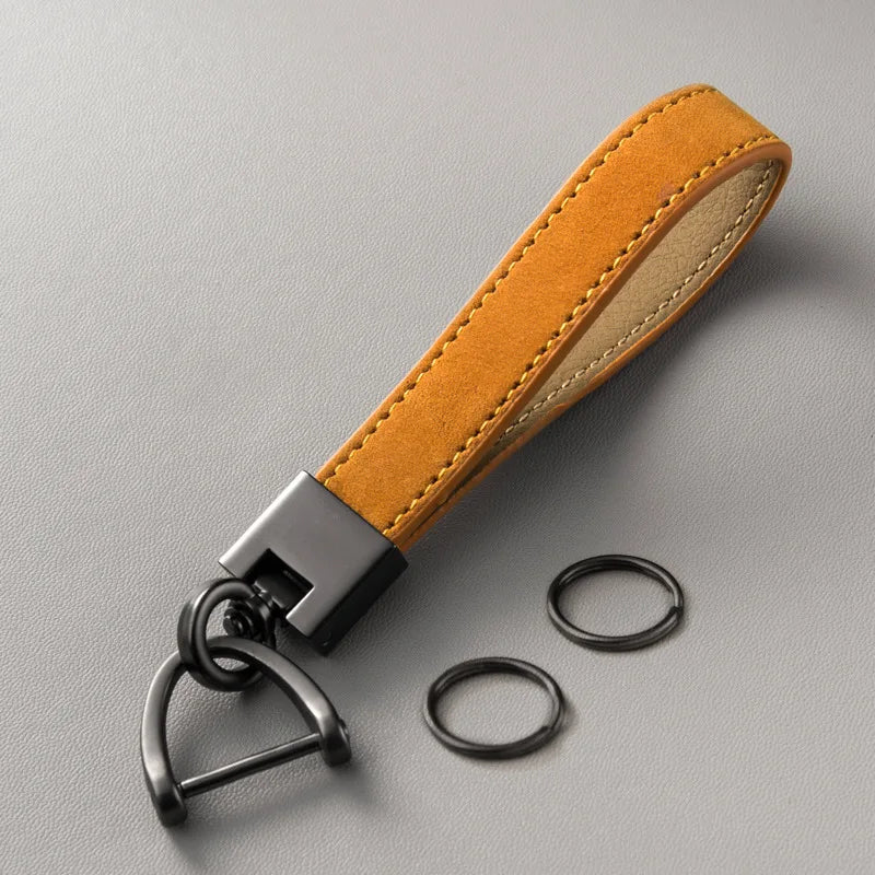 Chaveiro de Couro Legítimo para Carro em Couro Bovino – Acessório Premium Masculino e Feminino com Argola Metálica