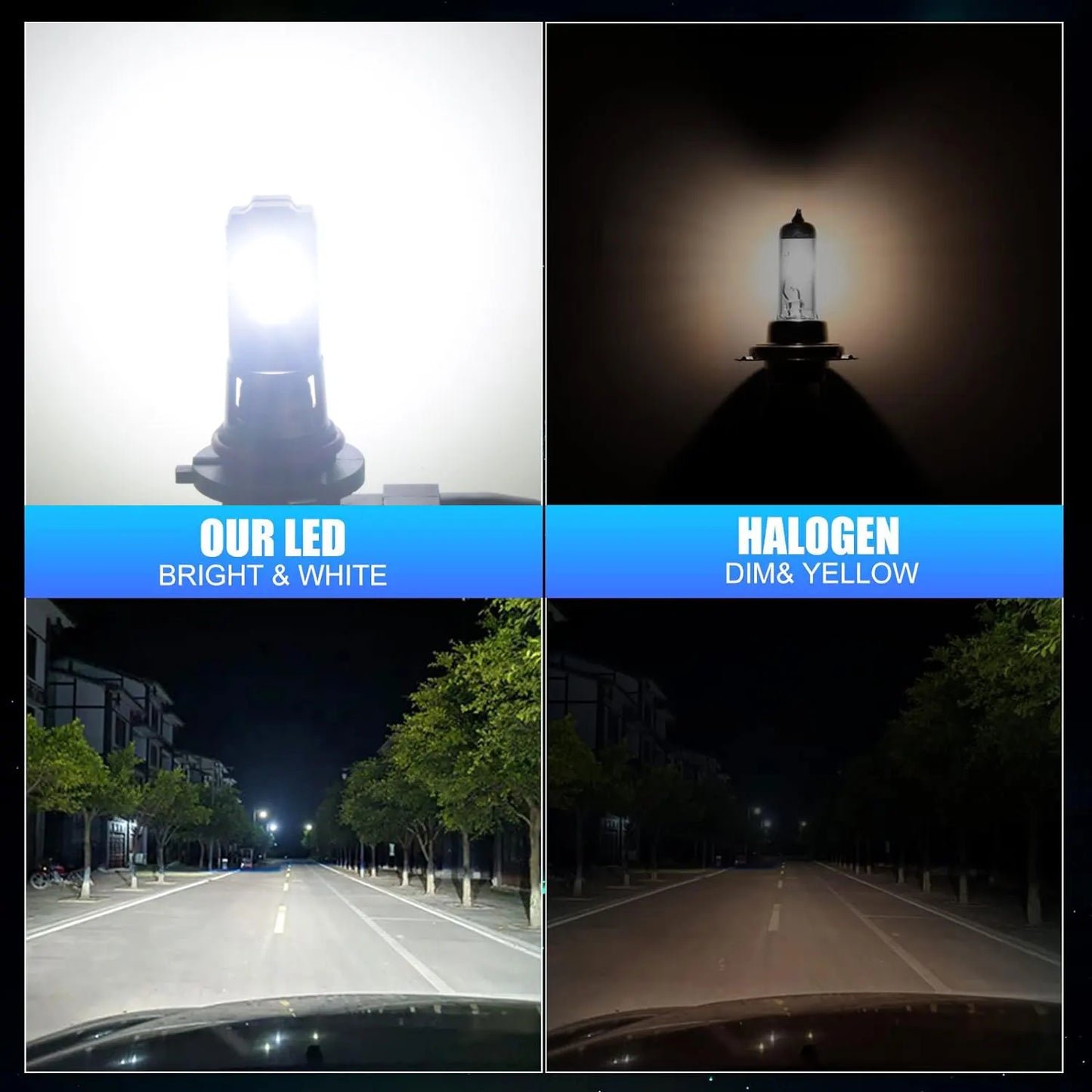 Lâmpada LED Automotiva H8/H11 6500K 30000LM – Farol Super Brilho Canbus CSP (Kit 2 Peças)