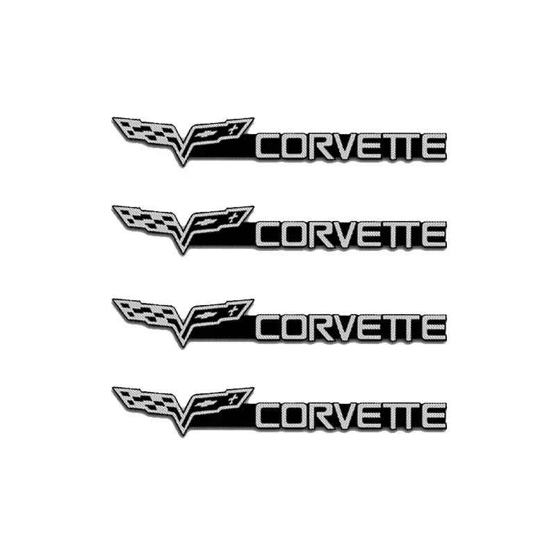 Emblema 3D Alloy para Interior Chevrolet – Adesivo Premium para Som, Painel e Volante (Kit 4 Peças)
