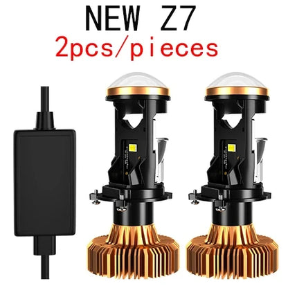 Lâmpada LED H4 20000LM com Mini Projetor Canbus 6500K – Farol Automotivo Alto e Baixo Plug and Play