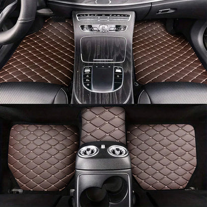 Tapete Automotivo Universal 5 Peças em PU Leather – Impermeável e Proteção Completa para Qualquer Veículo